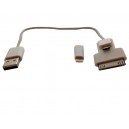 3 in 1 cable for Power Vault (Apple 30 pin, Apple 8 pin, Micro USB)