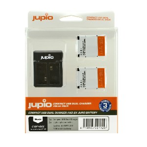 JUPIO 2x Batteries GoPro HERO3+ Chargeur double 