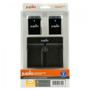 JUPIO Kit 2 batteries EN-EL14 + chargeur double