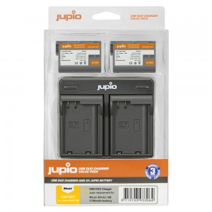 JUPIO Kit 2x EN-EL15B + chargeur USB double