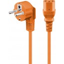 Câble de connexion froid coudé, 2 m, orange