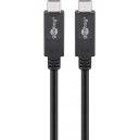 Câble USB-C™, USB 3.2 Gen 2x2, USB-PD, 5A, 1 m, Noir