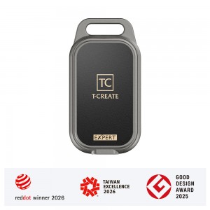 SSD externe T-CREATE EXPERT P34F Find My 512 Go gris argent