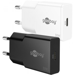 Goobay 30 W Chargeur Rapide USB-C PD GaN Slim blanc