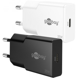 Goobay 25 W Chargeur Rapide USB-C PD GaN Slim noir