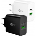 Goobay 65 W Chargeur Rapide Double USB-C PD GaN blanc