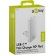 Goobay 65 W Chargeur Rapide Double USB-C PD GaN 90° Flat blanc (2x USB-C)