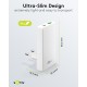 Goobay 45 W Chargeur Rapide Double USB-C PD GaN 90° Flat blanc
