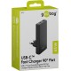 Goobay 45 W Chargeur Rapide Double USB-C PD GaN 90° Flat noir