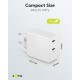 Goobay 36 W Chargeur Rapide Double USB-C PD blanc