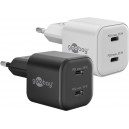 Goobay 35 W Chargeur rapide double USB-C PD GaN Nano noir
