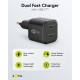 Goobay 35 W Chargeur rapide double USB-C PD GaN Nano noir