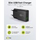 Goobay 20 W Chargeur Rapide Double USB-C PD GaN Slim noir