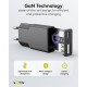 Goobay 20 W Chargeur Rapide Double USB-C PD GaN Slim noir