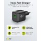 Goobay 20 W Chargeur Rapide Double USB-C PD GaN noir