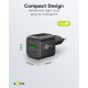 Goobay 20 W Chargeur Rapide Double USB-C PD GaN noir
