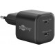 Goobay 35 W Kit Twin Power 2x Chargeurs USB-C , 2x Câbles USB-C