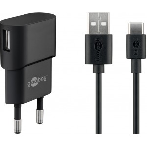 Goobay 5 W Charge Kit Double USB-C noir