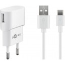 Goobay 5 W Charge Kit Double USB-C blanc