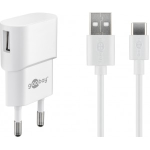 Goobay 5 W Charge Kit Double USB-C blanc