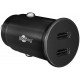 Goobay 30 W Power Delivery Chargeur Rapide pour Voiture USB-C PD (2x USB-C)