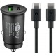 Goobay 27 W Dual USB Kit de Chargeur Rapide pour Voiture USB-C