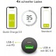 Goobay 27 W Dual USB Kit de Chargeur Rapide pour Voiture Lightning